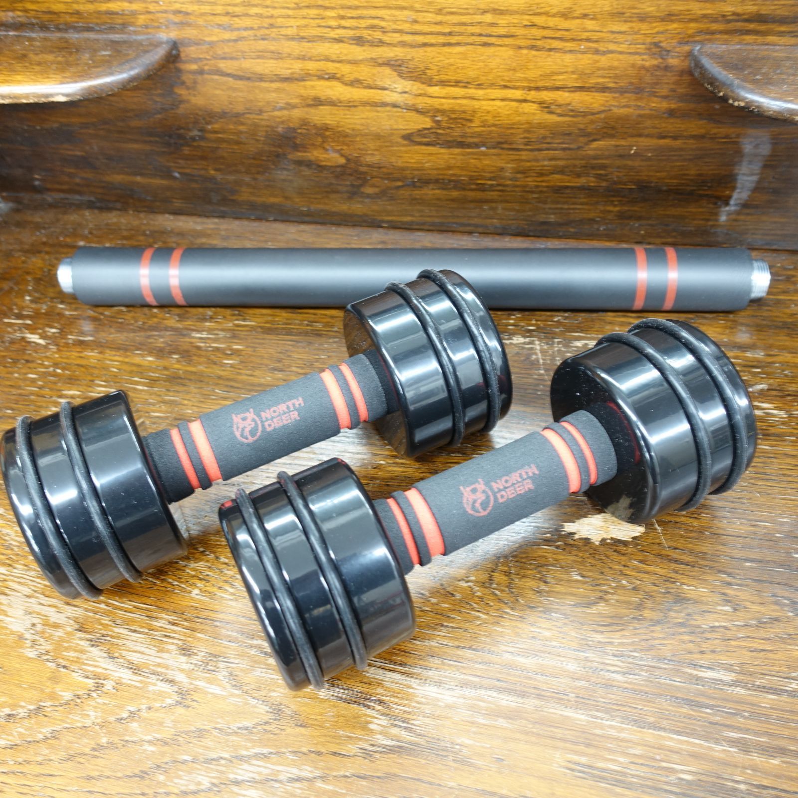 NORTH DEER 可変式 ダンベル 5kg×2 / 鏡面仕上げ Northdeer ダンベル