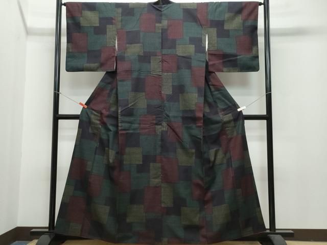 平和屋本店□極上 本場結城紬 重要無形文化財 九寸開き名古屋帯