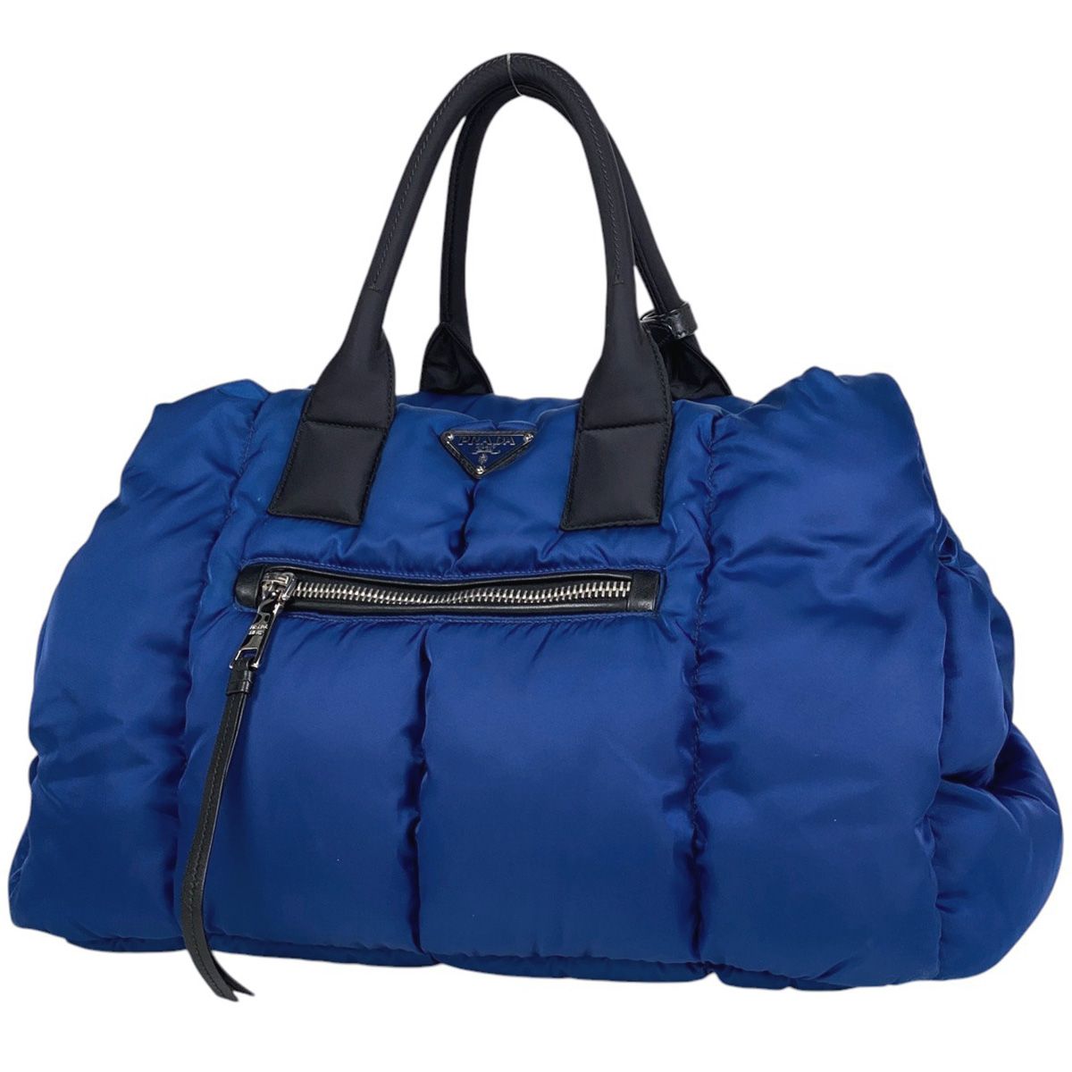 プラダ PRADA ボンバー トートバッグ 2WAY ハンドバッグ ショルダーバッグ トートバッグ テスートナイロン ブルー ネロ ブラック レディース