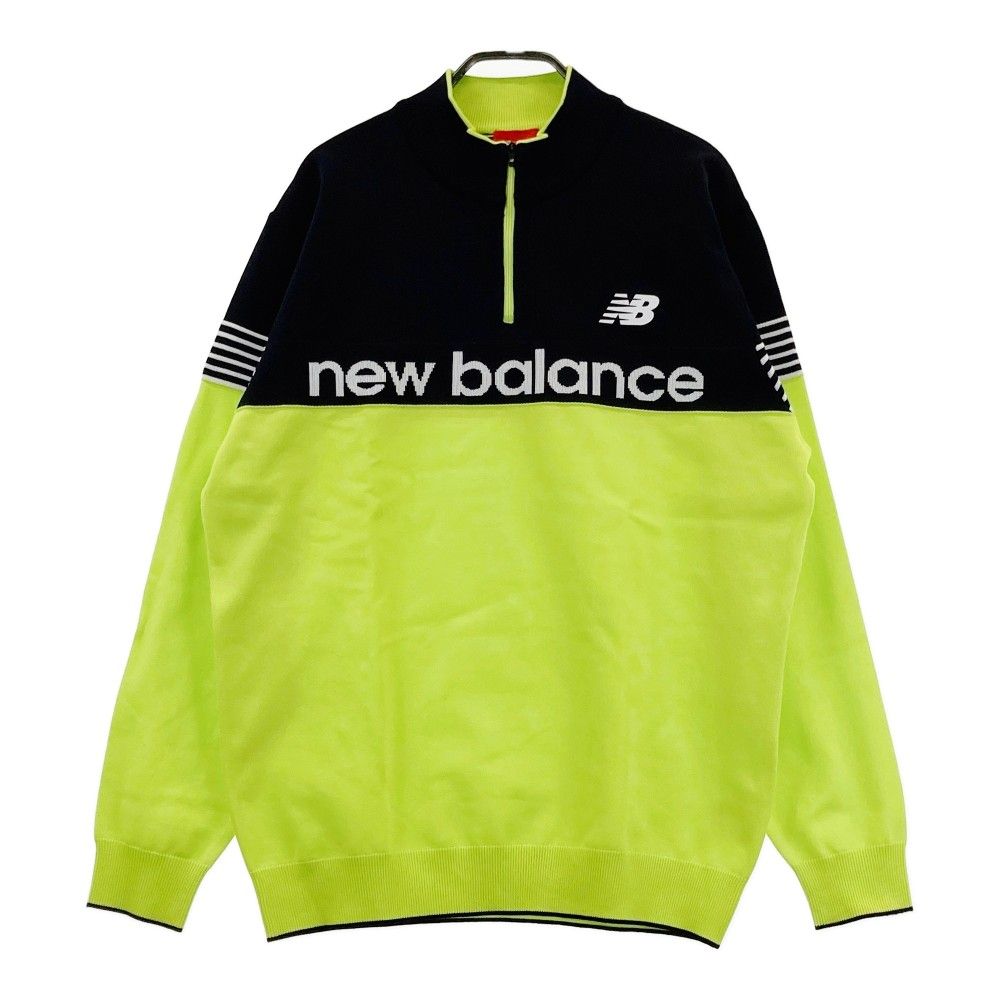 サイズ：5 NEW BALANCE GOLF ニューバランス 2023年モデル ハーフジップ ニットセーター  グリーン系 [240101368262] ゴルフウェア メンズ ストスト サイズ：5 NEW BALANCE GOLF ニューバランス 2023年モデル