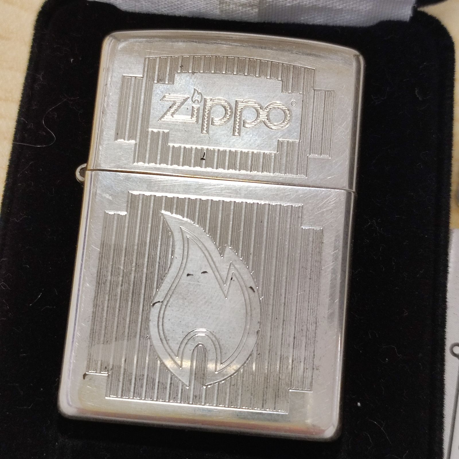 ZIPPO STERLING 2014年製造 ロゴ 中古 火花確認済 ジッポー 