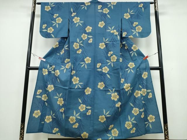 平和屋着物∴夏物 浴衣 綿紅梅 草花文 綿 逸品 CAAU3534ng - メルカリ 