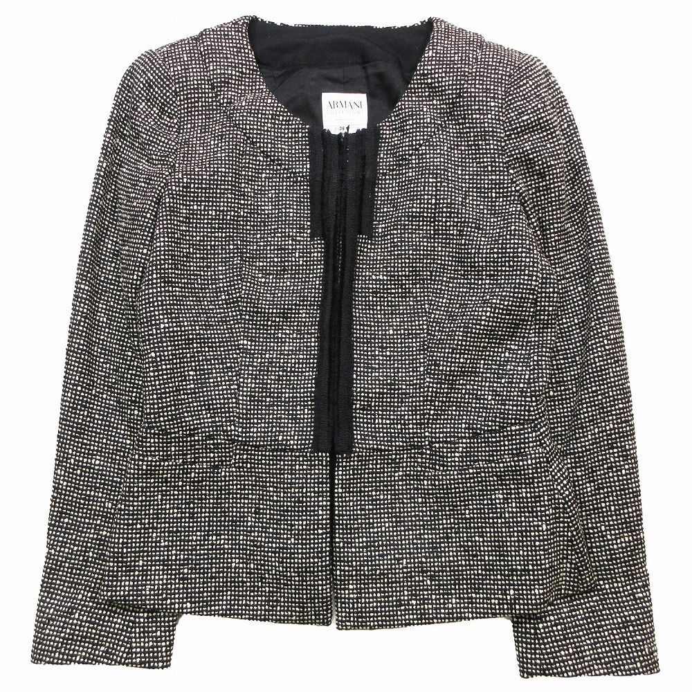 ARMANI COLLEZIONI ジャケット 38 ツイード風 イタリア製 中古・古着通販】ARMANI COLLEZIONI (アルマーニ コレツィオーニ) ノー
