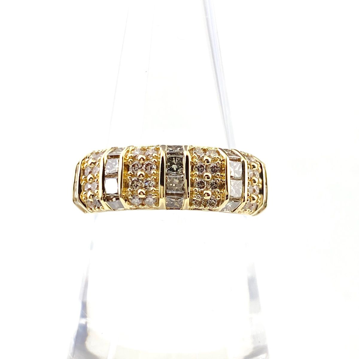 GSTV メレダイヤ デザインリング YG イエローゴールド 指輪 リング 13  