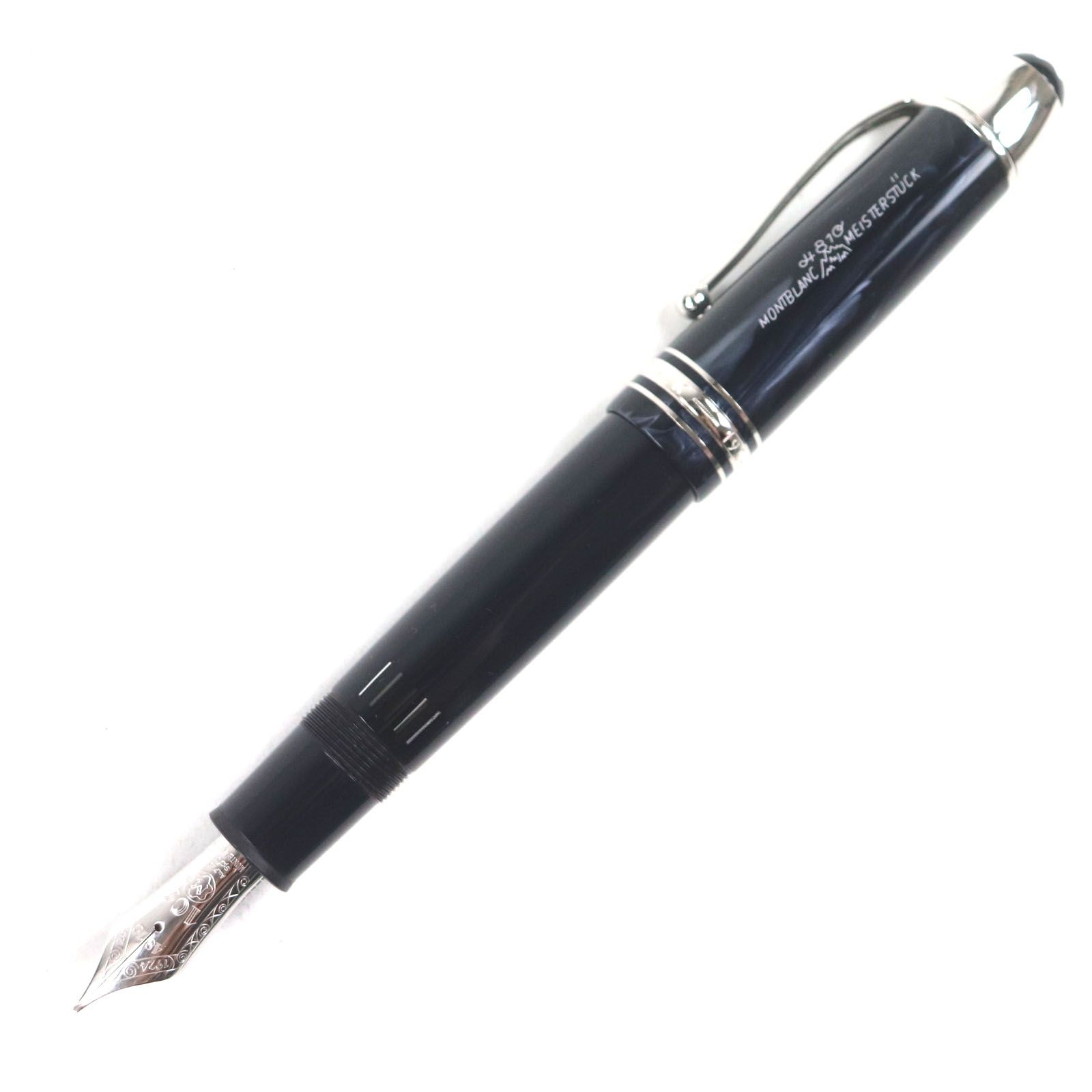 ♥品 MONTBLANC モンブラン マイスターシュテュック 149 オリジン コレクション ペン先18K Mニブ 100周年記念 ホワイトスター 万年筆 ブラック シルバー 箱 保存袋 ケース付き ドイツ製 メンズ