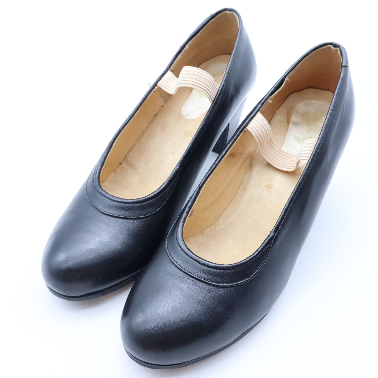 フラメンコ衣装 ブラック menkes メンケス シューズ 靴 ヒール 黒 釘有り 釘入り クギ ゴム 無地 ダンス用 レディース 発表会