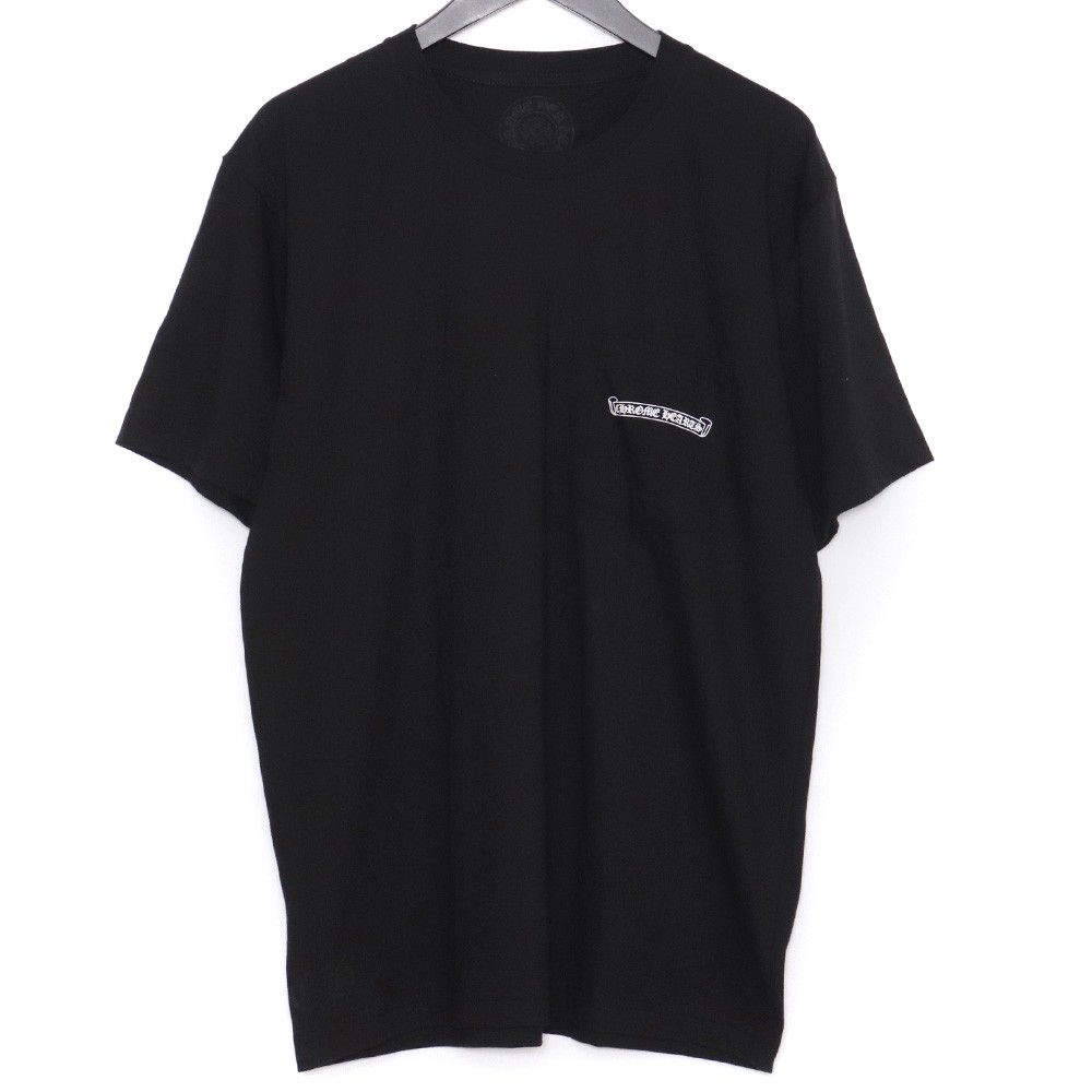 未使用 CHROME HEARTS バックアーチロゴUSA Tシャツ Lサイズ ブラック