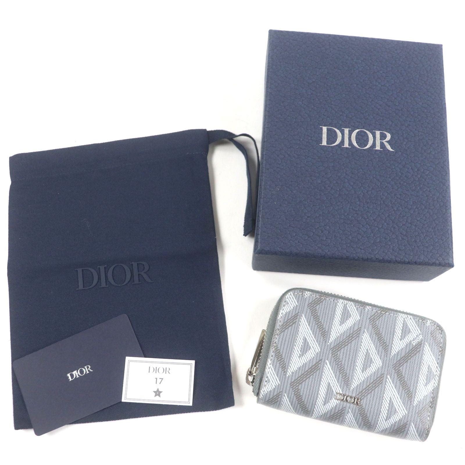 極美品▽DIOR ディオール オム レザー CDダイヤモンド 4カード