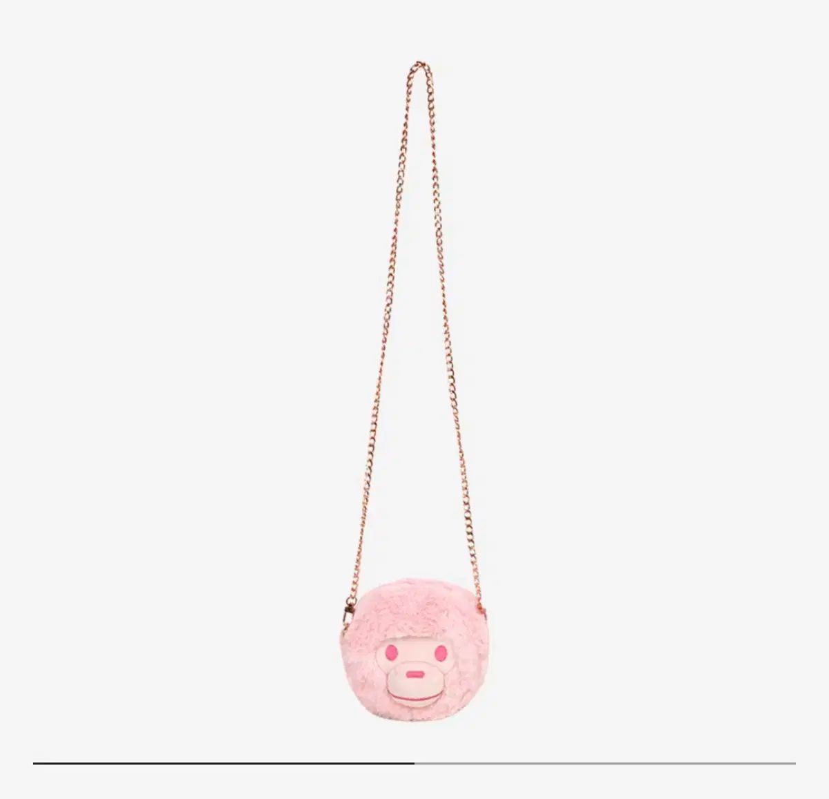 A BATHING APE アベイシングエイプ マイロ プラシ天 クロスボディバッグ ピンク