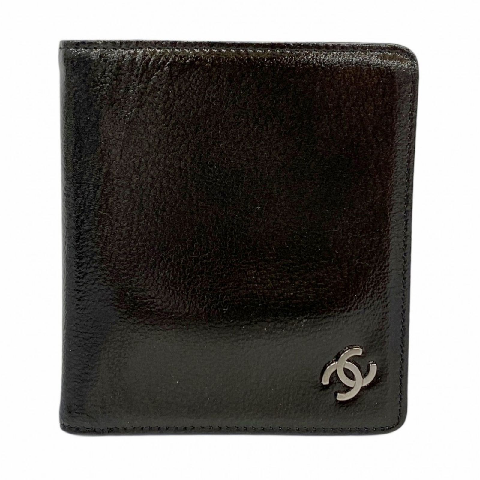 シャネル Chanel シャネル 財布 パテントレザー ブラック レディース