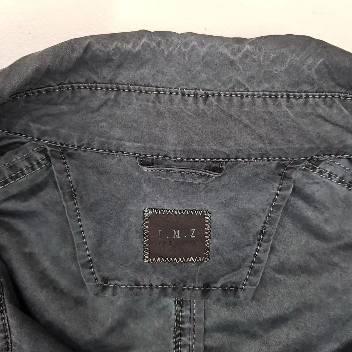 9956●インターメッツォ INTERMEZZO●新品　Gipitex手書き風シャドーリーフ４ポケットデザインブルゾン　ベージュ/M　定価49680円 Intermezzo（メンズファッション）の通販