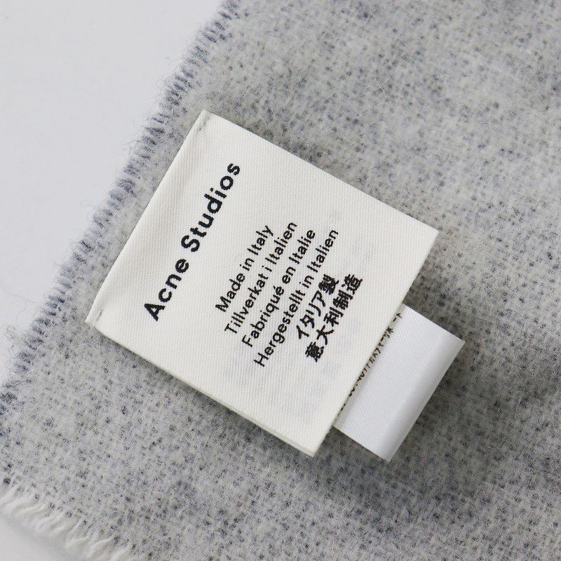 アパルトモン購入 アクネストゥディオズ Acne Studios Toronty Logo Scarf  ウール ロゴストール 220X52cm/グレー【2400013829038】