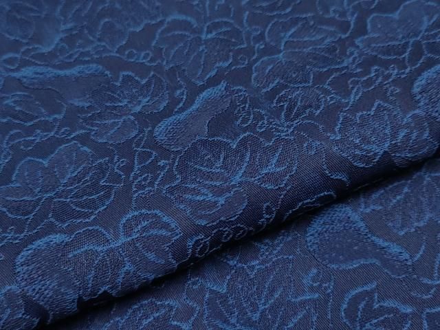 平和屋本店□極上 本藍 小紋 単衣 瓢箪蔦の葉文 逸品 未使用