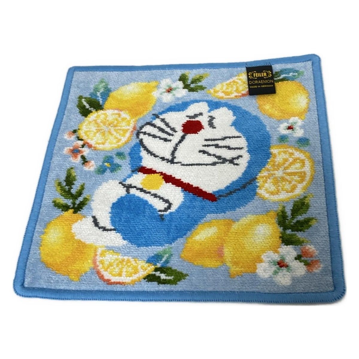 FEILER フェイラー 小物 - ブルー×イエロー×マルチ ハンドタオル|ドラえもん|レモン コットン