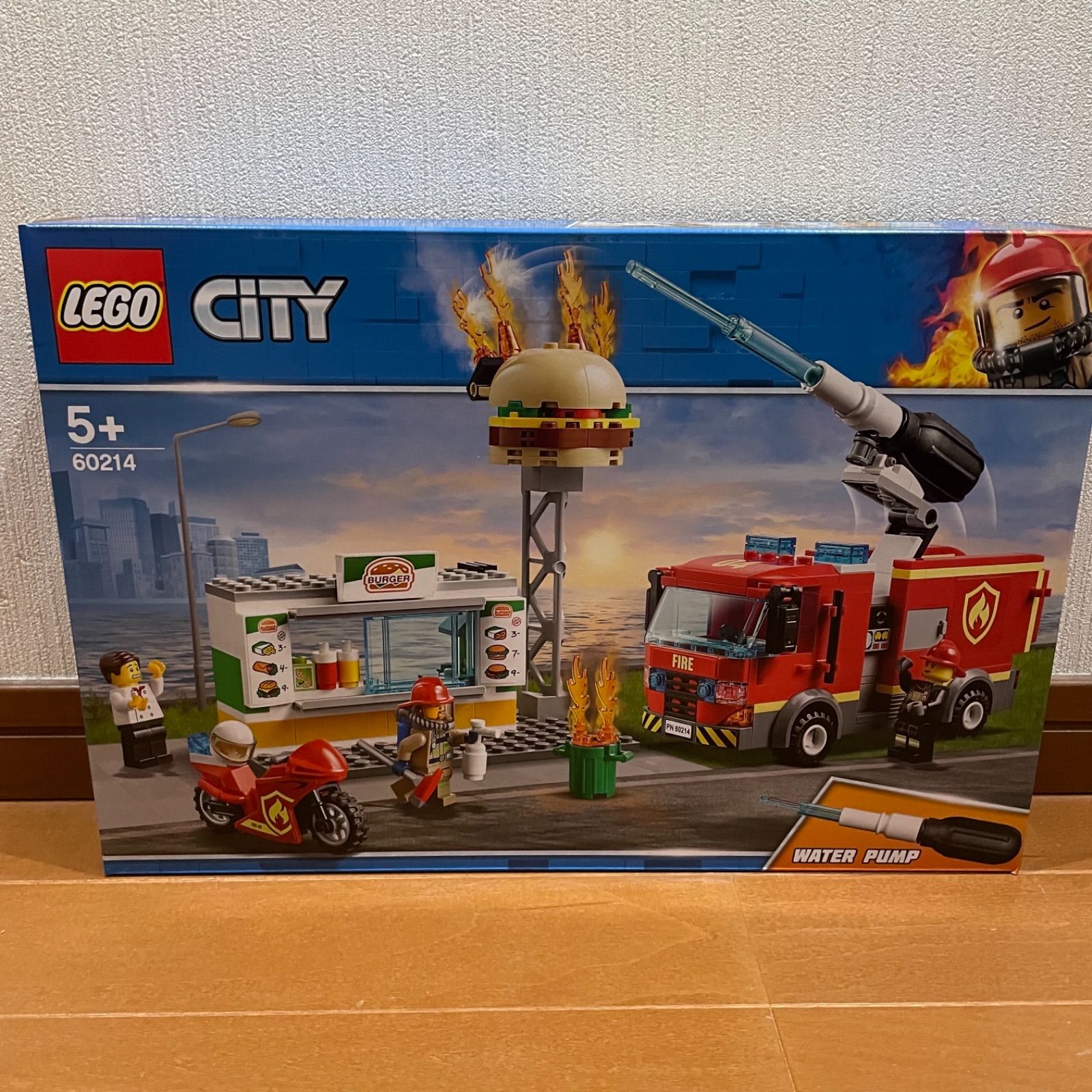 新品】LEGO レゴ シティ 60214 ハンバーガーショップの火事