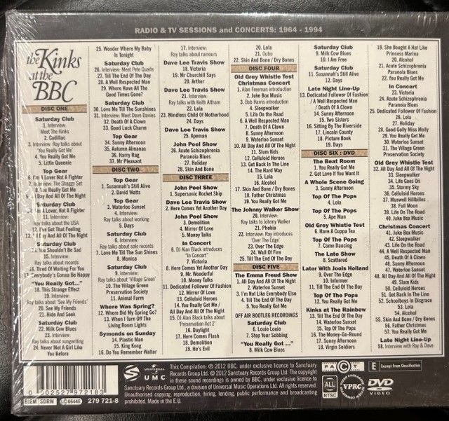 5CD+DVD BOX】THE KINKS 「The Kinks At The BBC - Radio & TV ...