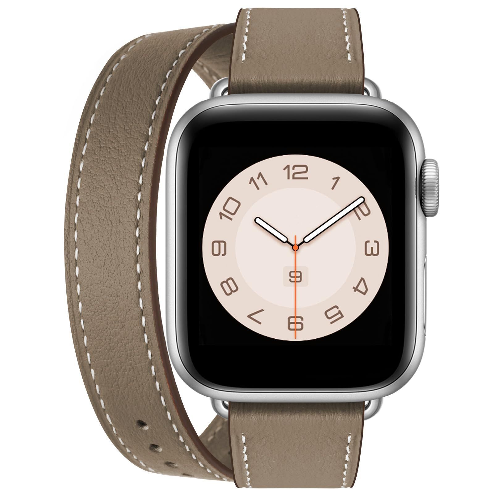 【在庫処分】コンパチブル アップルウォッチ バンド コンパチブル apple watch バンド レディース レザー 本革 2重巻き 細い iWatch Ultra2/Ultra Series 9/8/7/6/5/4/3/2/1/SE/SE2全機種対応 男女兼