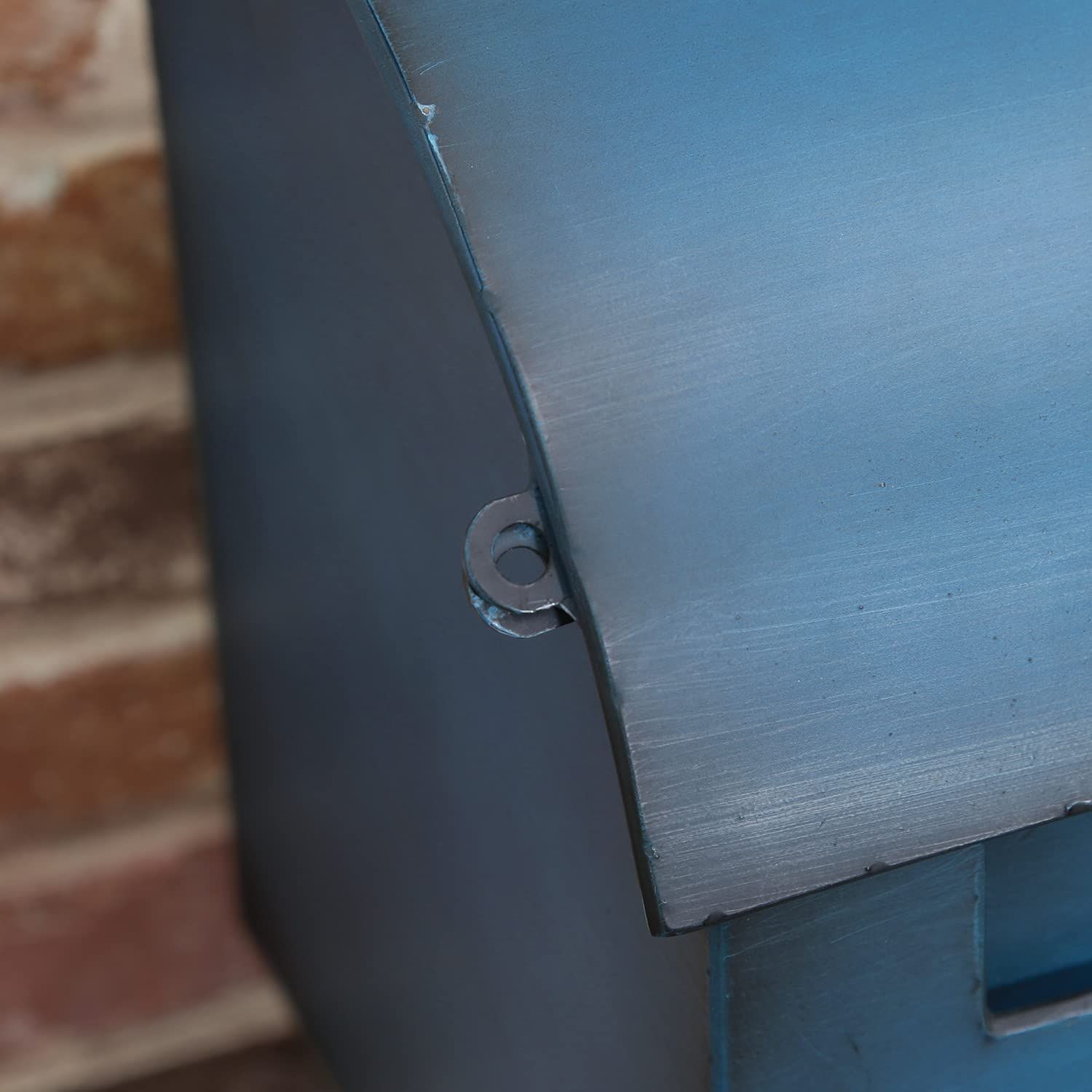 不二貿易 メールボックス 郵便受け ポスト 幅40.5×奥行33×高さ102cm ブルー 横型 スチール 棚付き 黒板付き ローズ 96760 MARWIL-DEMENAGEMENTS_CH