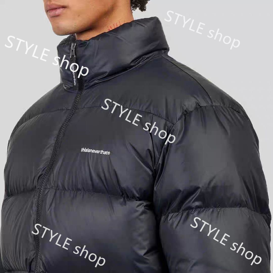 新品thisisneverthat ダウンジャケット カジュアル ロゴ ブラック  