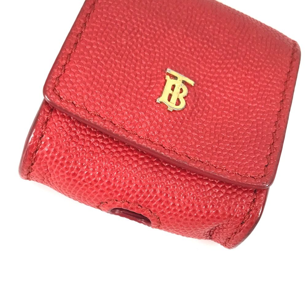 美品　バーバリー　TBロゴ　AirPodsケース BURBERRY バーバリー イヤフォンケース TBロゴ airpodsケース レザー