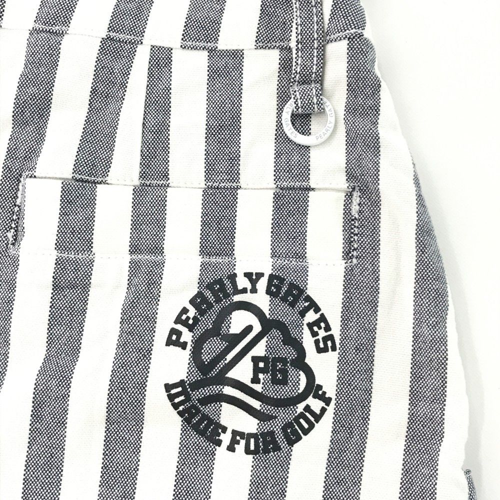 【新品タグ付】パーリーゲイツ　レディース　Ｍ　ストライプスカート　ゴルフ ウェア パーリーゲイツ ゴルフ スカート 新品タグ付き M 新品タグ付】パーリー