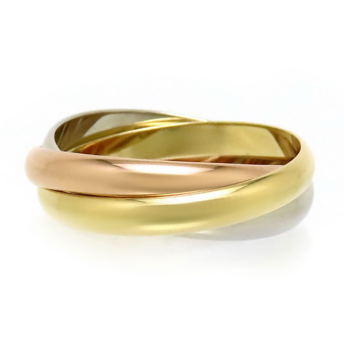 カルティエ トリニティ リング 60 750 K18YG K18WG K18PG ユニセックス CARTIER ジュエリー