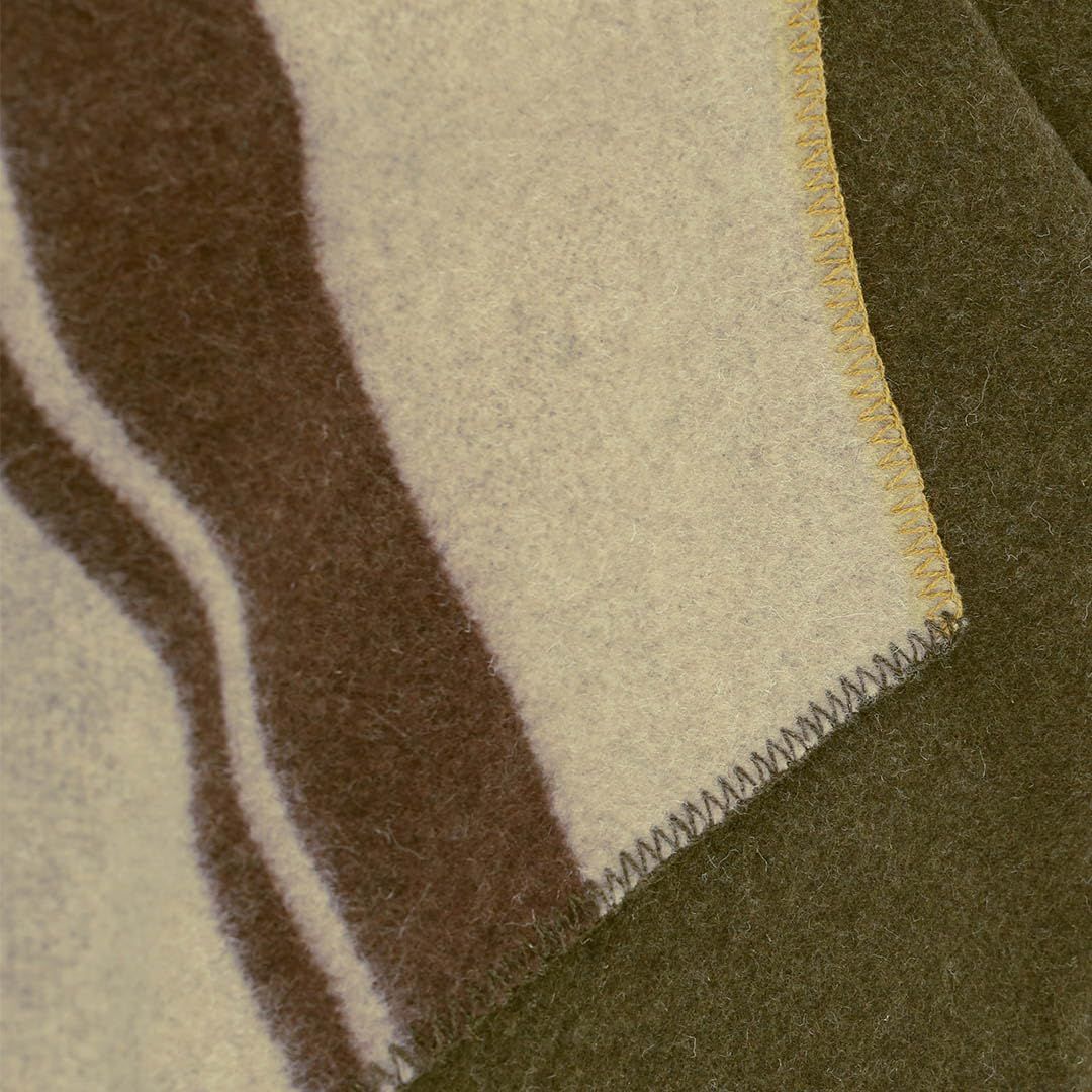 Dulton ブランケット RAILROAD BLANKET カーキ×ベージュ MARWIL-DEMENAGEMENTS_CH