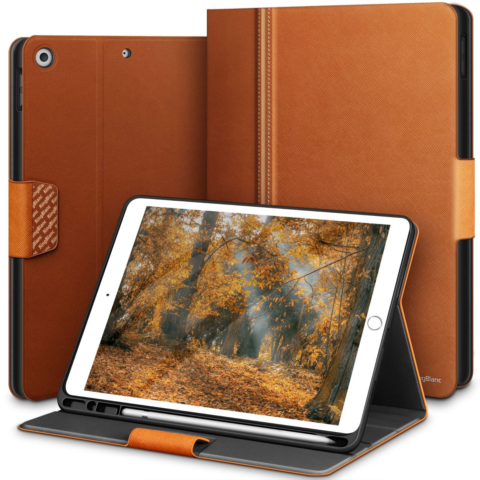 iPad ケース オレンジ 第9世代 第8世代 第7世代 10.2インチ
