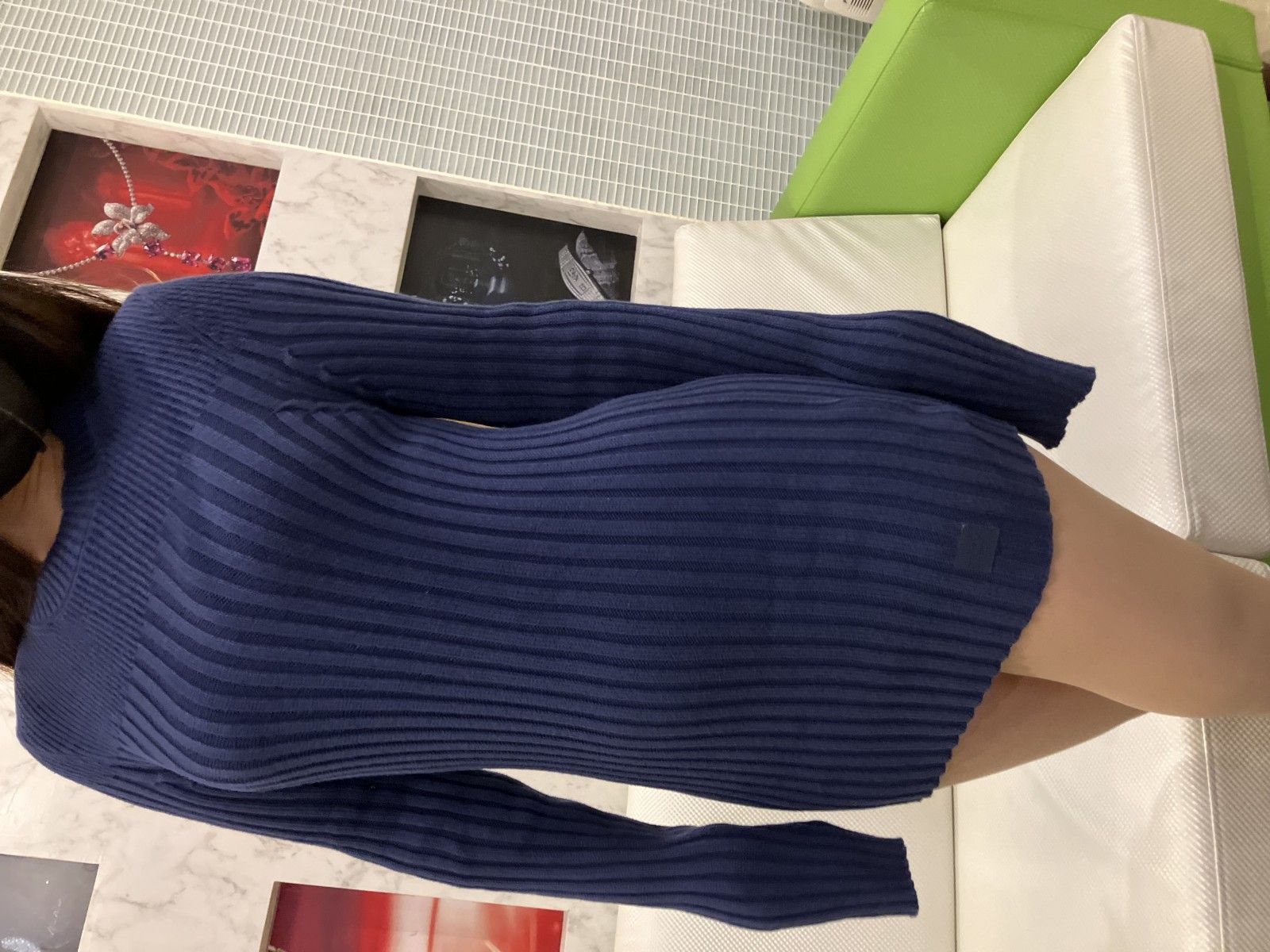 フォロー割5% ARMANI エンポリオアルマーニ ニット ワンピース ミニ 丈