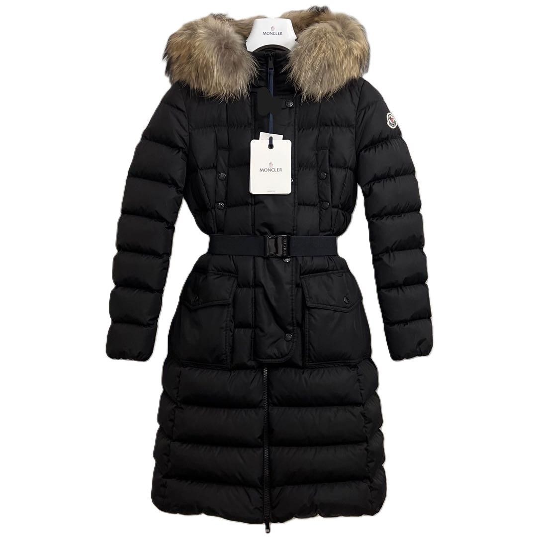 【新品未使用】MONCLER クロエ ダウンジャケット foxfur TG5　黒 ☆新品未使用タグ付き・本物保証☆MONCLER KHLOE クロエ ダウン
