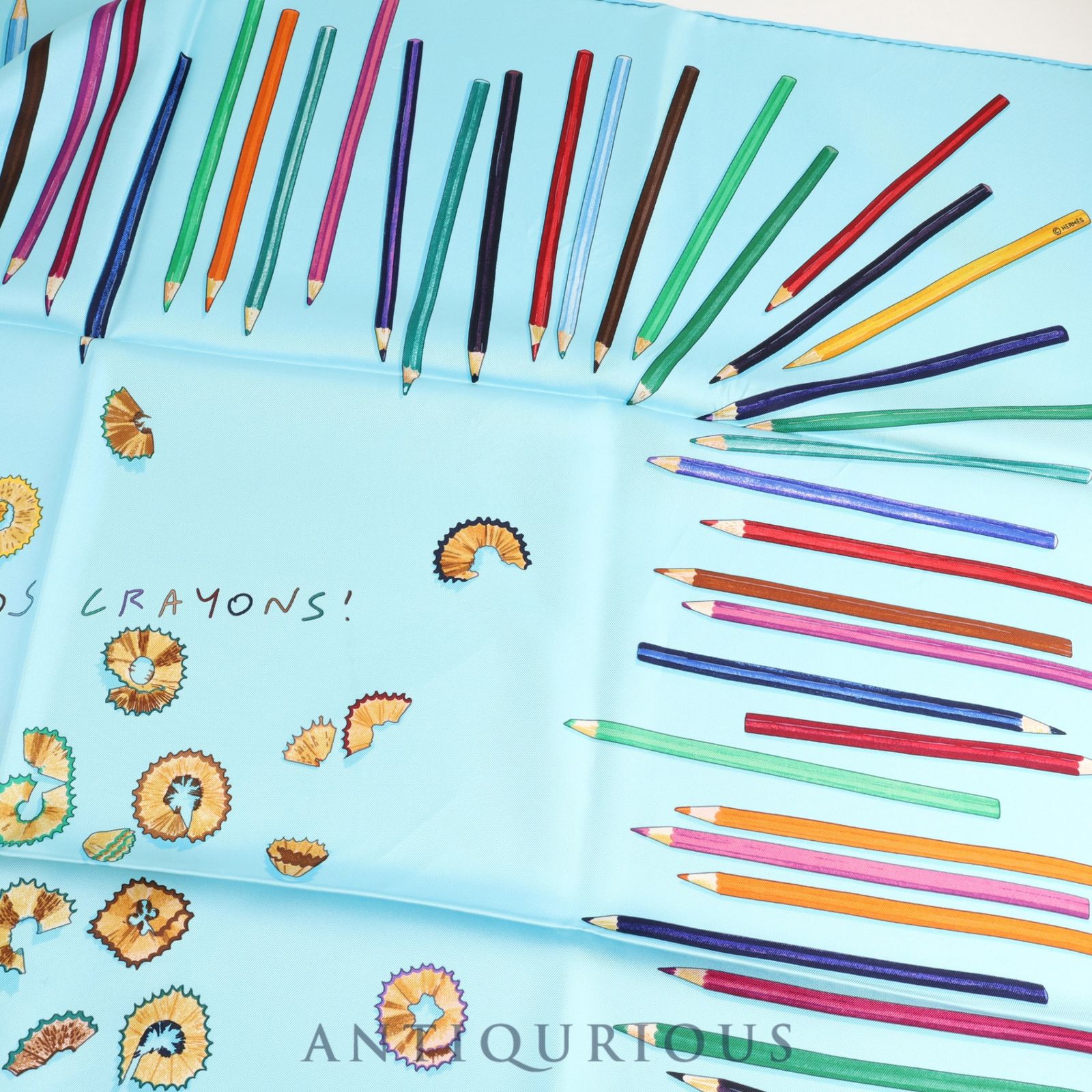 エルメス スカーフ カレ90 A VOS CRAYONS さあ色鉛筆を出して