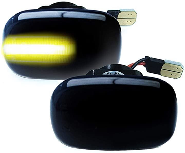 （エイチアンドビー）hu0026b h＆b 汎用 LED シーケンシャル サイド マーカー ウインカー トヨタ 50系 プロボックス 30系 ハリアー 10系 ポルテ( スモーク色，  楕円型)