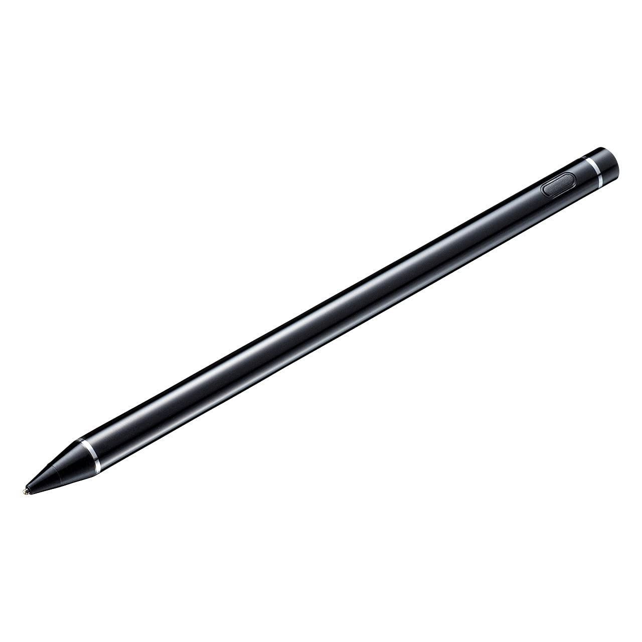 サンワサプライ 充電式 細タッチペン ブラック PDA-PEN46BK