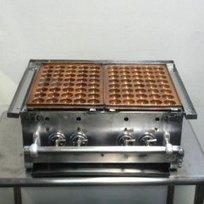 中古】業務用 プロパン LPガス たこ焼き 機 40穴 2丁 銅板 ジャンボ 