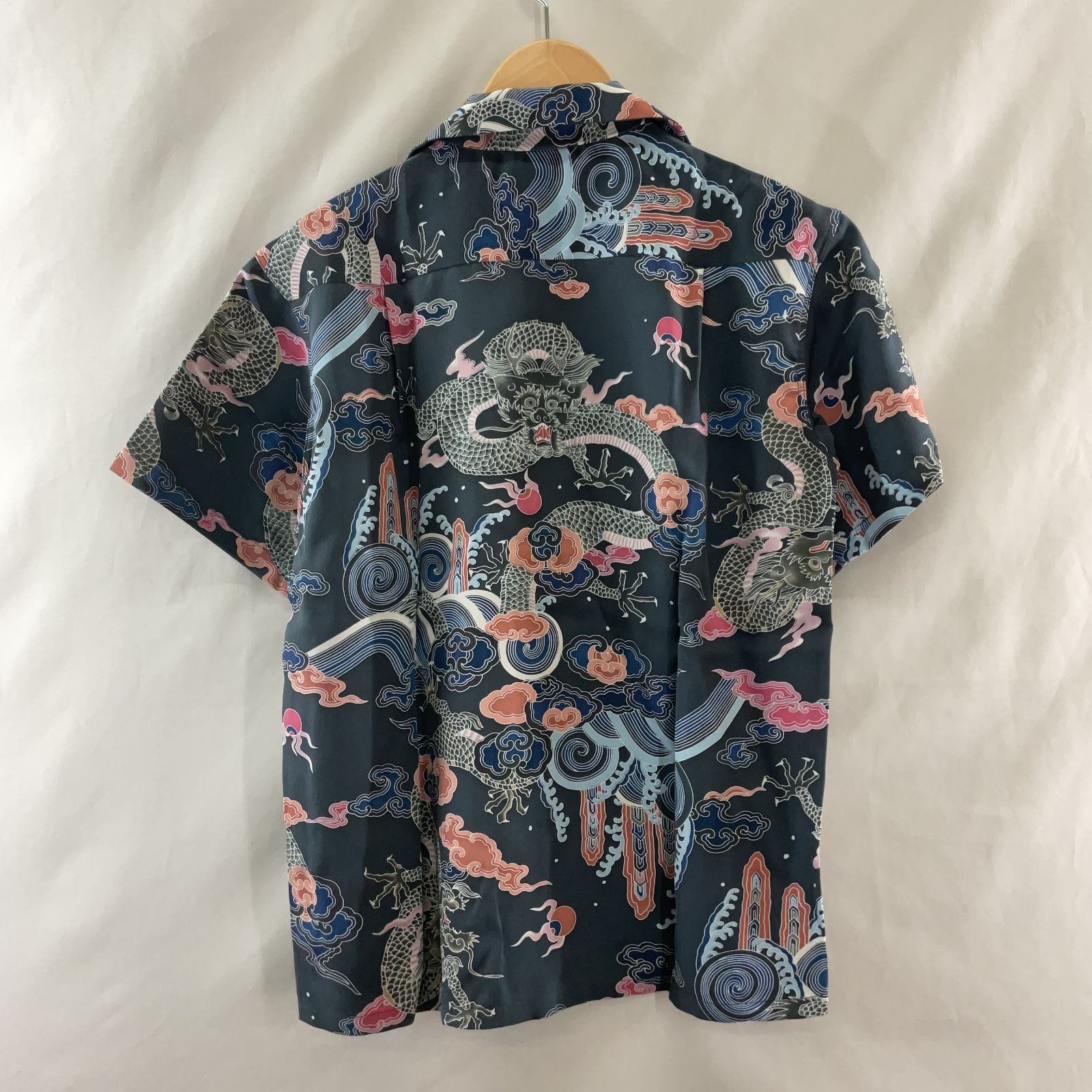 THE FLAT HEAD (ザ フラットヘッド) 和柄 シルクアロハシャツ M