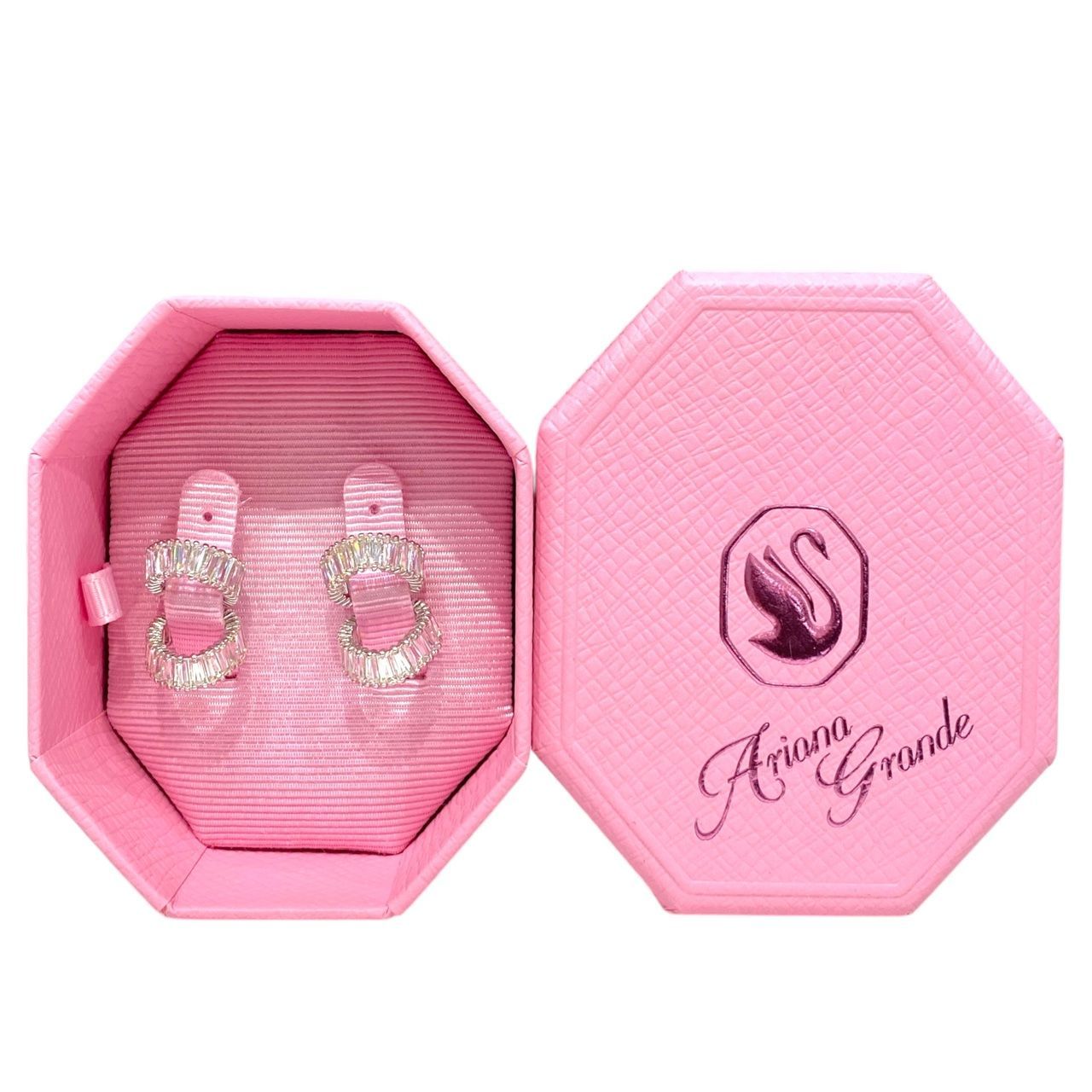 EM 0917 スワロフスキー レディース イヤーカフ 5720872 アリアナグランデ バゲット カット ホワイト ロジウム プレーティング