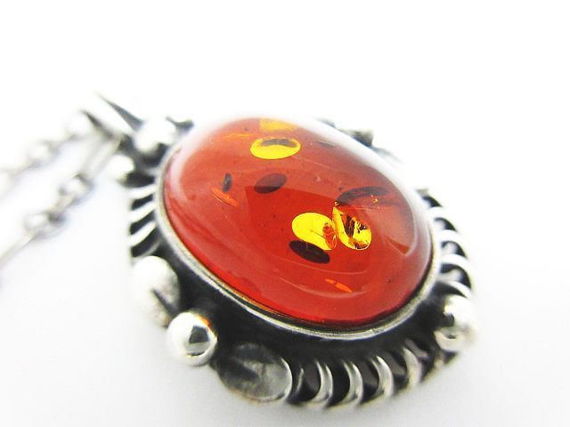 ジョージジェンセン ネックレス 1995年 琥珀 パッションフラワー