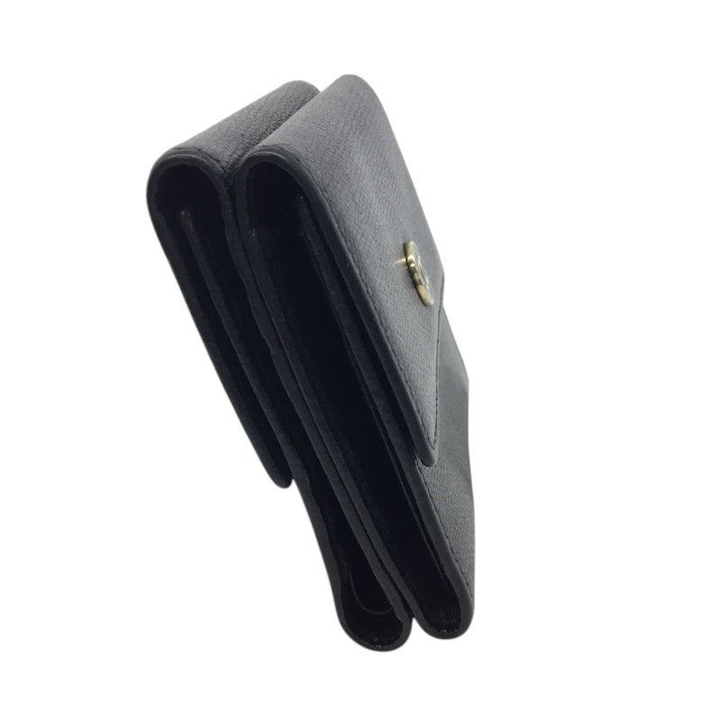 良品　CHANEL シャネル　ココマーク　ダブルホック　レザー　三つ折り財布 三つ折り財布 ウォレット ミニ ココマーク ダブルホック レザー