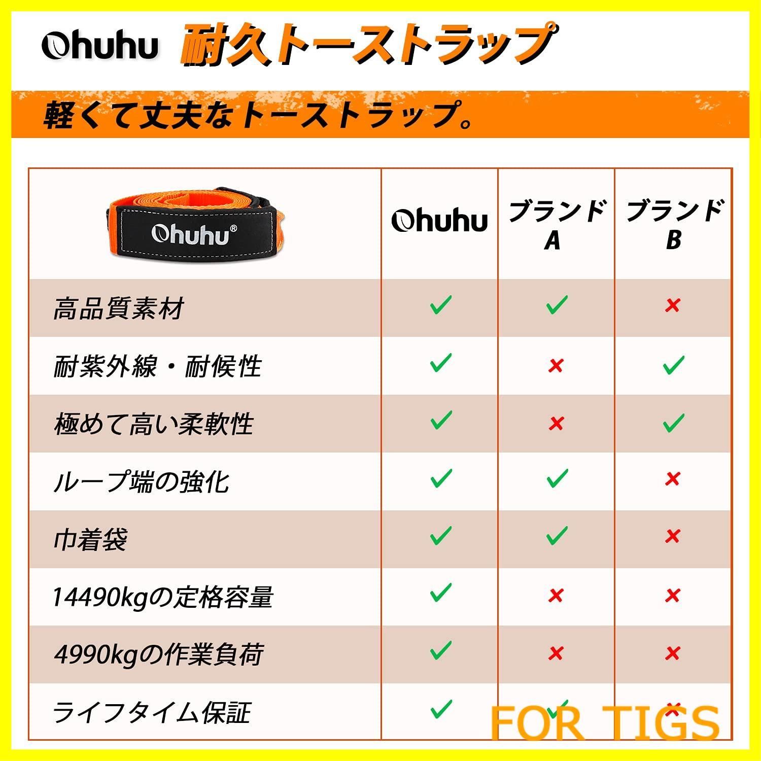 数量限定】Ohuhu 牽引ロープ 6m 車用牽引ロープ マックス破断力 数量限定】Ohuhu 牽引ロープ 6m 車用牽引ロープ マックス破断力
