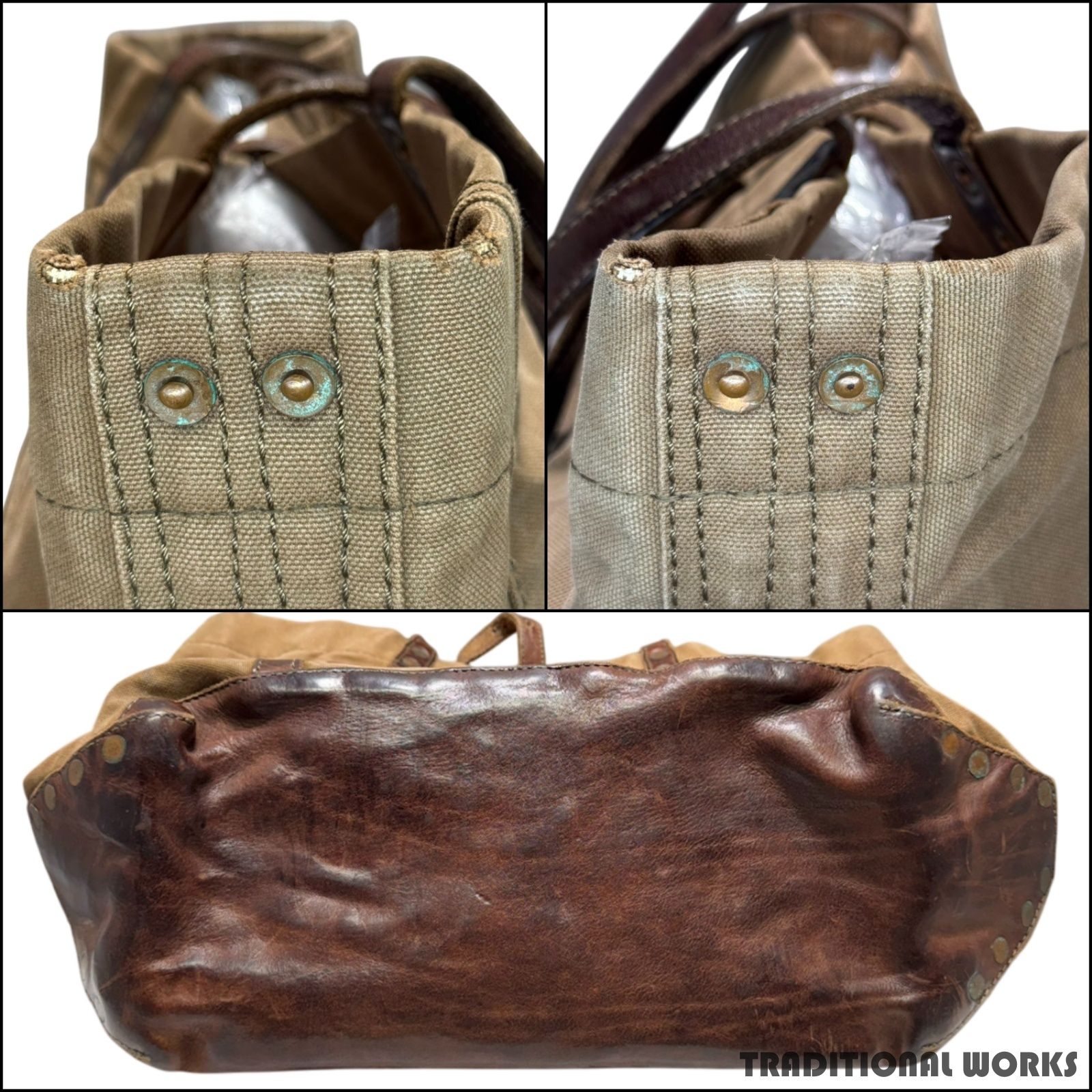 RRL ダブルアールエル CANVAS LEATHER TOTE BAG キャンバス