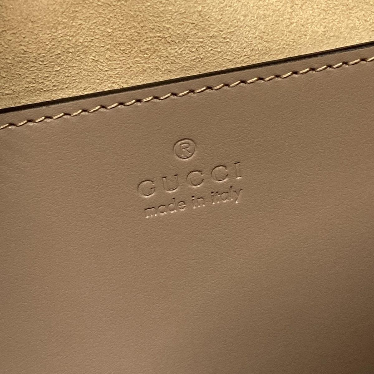 GUCCI グッチ ショルダーバッグ GGマーモント 447632 ピンクベージュ×ゴールド レザー DECORATOM_COM_BR