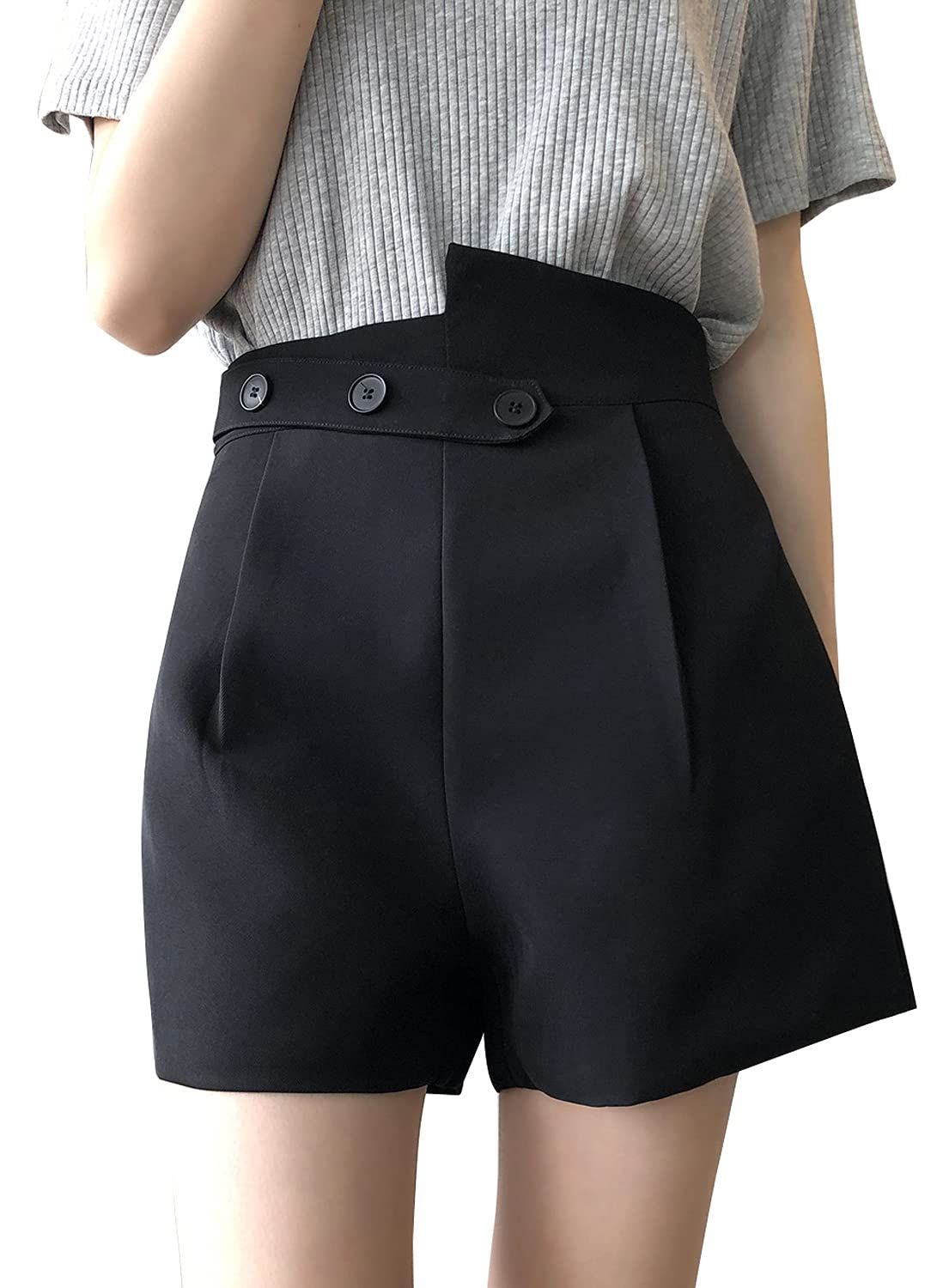 メルカリshops ショートパンツ レディース 短パン スラックス アシンメトリー春夏 通勤 Ol