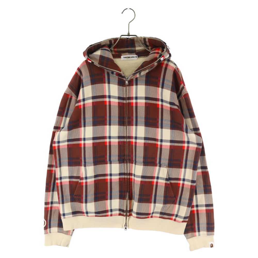 BAPE 15周年 限定シャークパーカー Lサイズ チェック柄 A BATHING APE （ア ベイシング エイプ ） ゴールド会員様限定