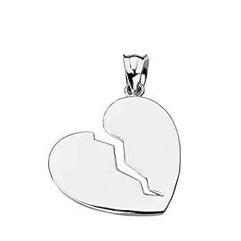 スターリングシルバーBroken Heartチャームペンダント