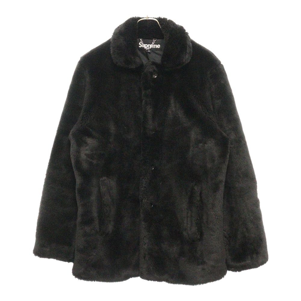 SUPREME シュプリーム 15SS Faux Fur Coat フェイクファーコート ジャケット ブラック