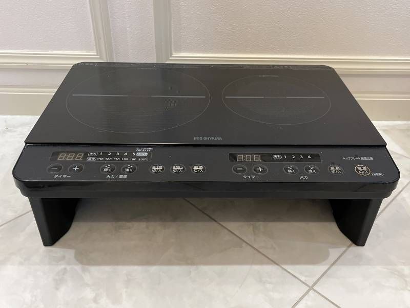 IRIS OHYAMA 2口IHコンロ IHK-W13S-B IHコンロ アイリスオーヤマ