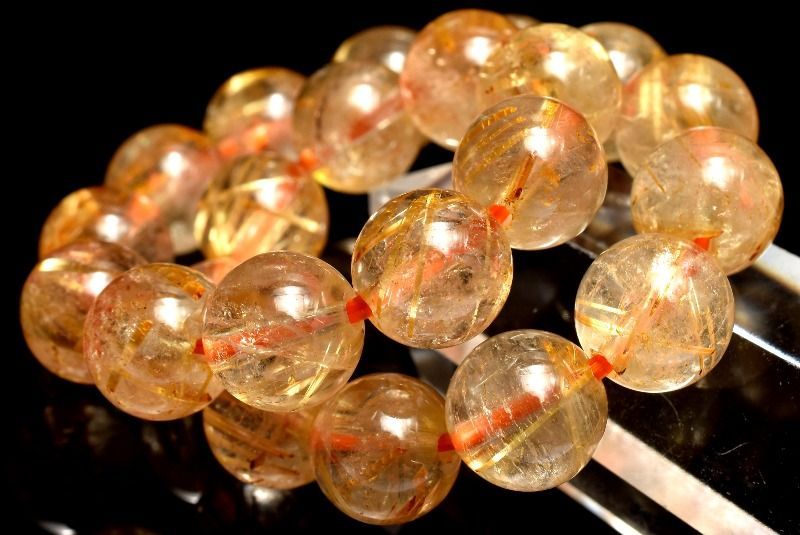 １点物 透明 高品質 ゴールドタイチンルチルクォーツ 8.5mm ブレスレット パワーストーン 天然石 _MA9517 NEXPOTALLINN_EU