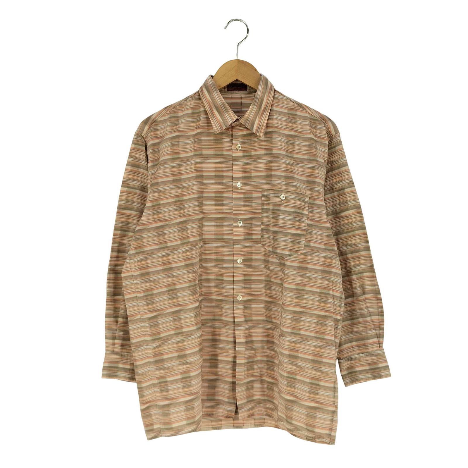 ミッソーニ MISSONI イタリア製 グラデーションストライプシャツ メンズ EUR：48 
