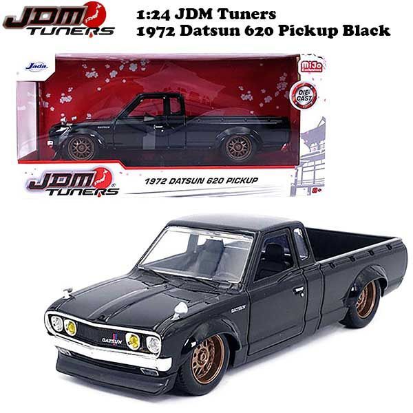 JADATOYS ミニカー JDM TUNERS 1972 DATSUN 620 PICKUP ダットサン ピックアップ ブラック 1:24スケール  - 直売大セール