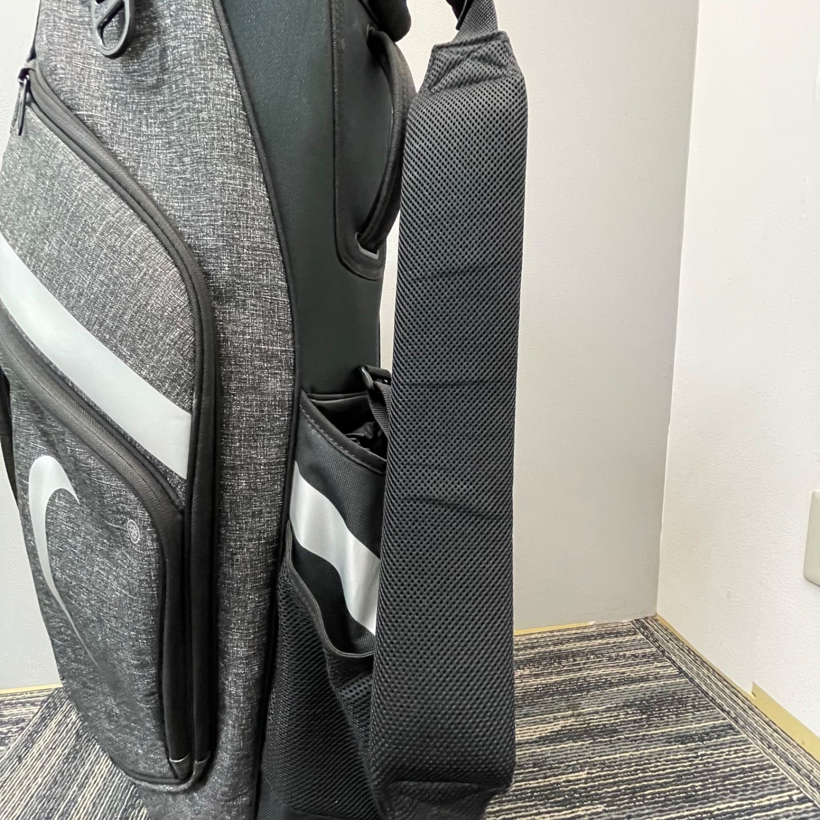 NPA】NIKE ナイキ キャディバッグ ゴルフバッグ グレー×ブラック